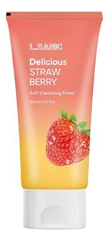 L.SANIC Очищающая пенка для умывания с экстрактом клубники Delicious Strawberry Soft Cleansing Foam 150мл - фото 11829
