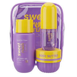 Spark'&Glow Набор для тела с ароматом соленой карамели- Body travel set purple toffee,(50*110*35) мл yfgIOmUwgOFge2vTNnU2P1