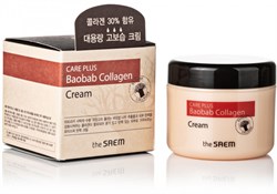 The Saem  Увлажняющий коллагеновый крем для лица с экстрактом баобаба Care Plus Baobab Collagen Cream. 100 мл - фото 8141