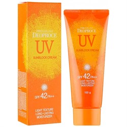 Deoproce Крем солнцезащитный для лица и тела Premium Deoproce UV Sunblock Cream SPF42 PA++, 100 гр - фото 8565