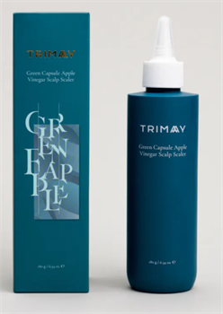 TRIMAY Пилинг для кожи головы с яблочным уксусом и растительными экстрактами Green Capsule Apple Vinegar Scalp Scaler 180мл - фото 9618
