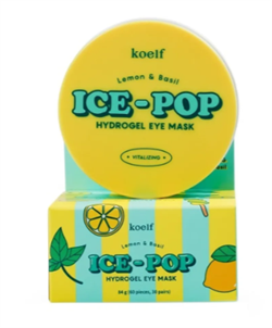 KOELF Гидрогелевые патчи для глаз с лимоном и базиликом Lemon & Basil Ice-Pop Hydrogel Eye Mask, 60шт - фото 9693