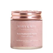 Mary&May Увлажняющая глиняная маска для лица с экстрактом розы Rose Hyaluronic Hydra Clow Wash off Pack, 125 г