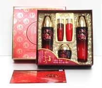 JaHwangSu Набор для лица с экстр. женьшеня : тонер, эмульсия, крем Premium Red Ginseng