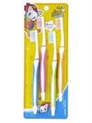 Clio Набор детских зубных щеток 6-12 лет New Junior Clio Normal Toothbrush, 4 шт
