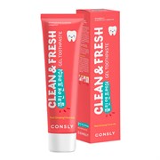 Consly Паста зубная гелеваяс экстрактами красного женьшеня и ацеролы Clean&Fresh  , 105г