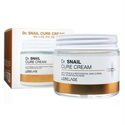 Lebelage Крем для лица восстанавливающий антивозрастной с муцином улитки Dr. Snail cure cream, 70 мл - фото 11274