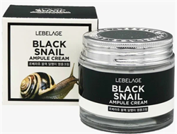 LEBELAGE Ампульный крем с муцином чёрной улитки Ampule Cream Black Snail, 70мл pyO29XjVgkbgW9uAsit840 - фото 13218