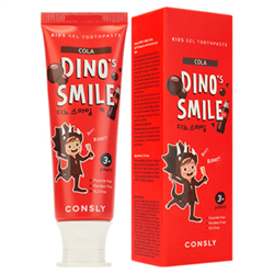 Consly Детская гелевая зубная паста c Ксилитом и вк. Колы Consly Dino's Smile Kids Gel Toothpaste with Xylitol and Cola 60г eKK2ilyChEn9aIR4FbWSC2 - фото 13393