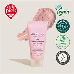 Mary&May Mary&May Увлажняющая глиняная маска для лица с экстрактом розы Rose Hyaluronic Hydra Clow Wash off Pack, 30 г a3SgaIZ9hIz4Oa3tYqEns0 - фото 14158