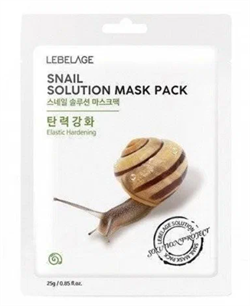 LEBELAGE Тканевая маска для лица с муцином улитки Snail Solution Mask Pack 25г UWVfZ2Thj0qB8zCrMsFgK3 - фото 14529