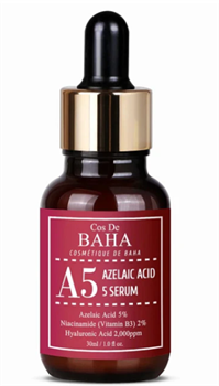 Cos De Baha A5 Сыворотка с азелаиновой кислотой 5% Azlaic Acid 5% Serum, 30 мл jm6t5zlGhDCIvgQPNqUiL2 - фото 15670