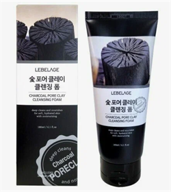 Lebelage Пенка для умывания с углём Charcoal Pore Clay Cleansing Foam, 180мл KtfkI2WihBLGmpe1Ngu560 - фото 15816