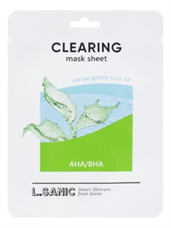 L.SANIC Тканевая маска для лица для очищения пор AHA/BHA Clearing Mask Sheet 25мл C9l12y9Zj7R4X-0iFVq832 - фото 16826