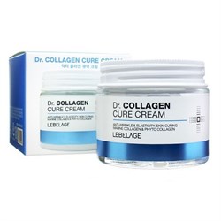 Lebelage Крем для лица разглаживающий, с коллагеном   Dr. Collagen cure cream 70 мл dmpJMPIYhbRL8YMePq6hT0 - фото 17018