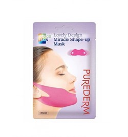 Purederm Гидрогелевая корректирующая маска-бандаж для подбородка Color Skin Lovely Design Miracle Shape-Up Mask LAiQDoCziOpFb7wid5mQx2 - фото 17624