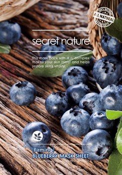 SECRET NATURE Укрепляющая маска для лица с черникой, 25 мл 0MpsI6BKj-BFtD03lACcT0 - фото 18192