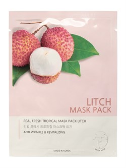 Jungnani Маска тканевая с экстрактом личи омолаживающая REAL FRESH TROPICAL MASK LITCH 25 мл P266rMhMhl8Jx4GDbXBkZ3 - фото 18582