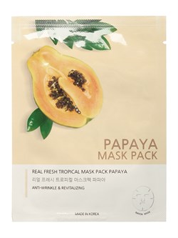 Jungnani Маска тканевая с папайей оздоравливающая REAL FRESH TROPICAL MASK PAPAYA 25мл DV1veUXJjZMpcAtfcK6gS3 - фото 18583