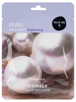 Consly Осветляющая тканевая маска с экстрактом жемчуга Daily Solution Pearl Mask Sheet MIR5Y-zTjL6U55YcihN5g0 - фото 19220