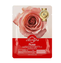 Grace Day Тканевая маска для лица Rose Cellulose Mask 27мл 3QaGEVudg0CvLOUw1gknk0 - фото 19612