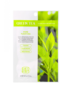 Lamelin Маска тканевая с экстрактом зеленого чая Calming Moisture Mask Pack Green Tea WJT3GxWriYvJKlJrrLw9s3 - фото 20240