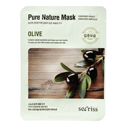 Anskin Secriss Тканевая маска для лица с экстрактом оливы Pure Nature Mask Olive, 25мл q437VxFIgKMDixyZuiYtf2 - фото 20866