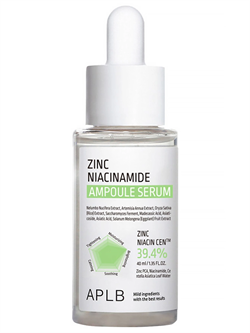 APLB Себорегулирующая сыворотка с цинком и ниацинамидом Zinc Niacinamide Ampoule Serum, 40 мл XstW355giDy1kTuQalr090 - фото 20898