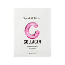 Spark&Glow Маска тканевая для лица с коллагеном - Strengthening mask with collagen, 25мл 2U-KCVeQhMbthYk9a4iH32 - фото 21428