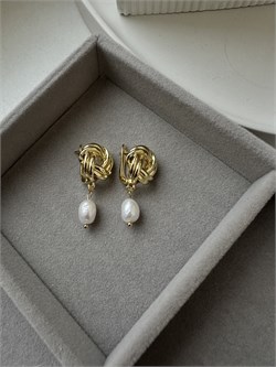 Серьги с натуральным жемчугом (золотистое покрытие 24к) lzUaoj5fh2EfCtbCiwkEW1