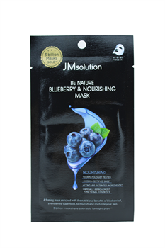 JMSOLUTION Маска для лица тканевая ЧЕРНИКА Be Nature Blueberry&Nourishing Mask, 24 мл 0ihCg2avhrVPwtlDL2fmq0