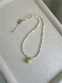 Чокер с медовым опалом и подвеской клубника eM8-Yx6uj87jBLe-kC0n01