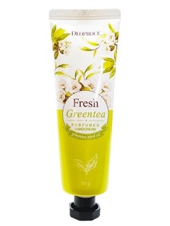 Deoproce Крем для рук парфюмированный с зеленым чаем Fresh Green Tea Perfumed Hand Cream, 50 гр - фото 8323