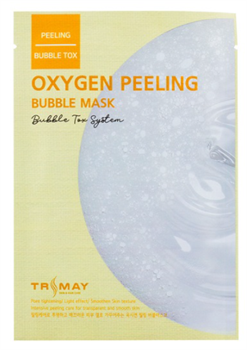 Trimay Тканевая очищающая кислородная маска для лица Oxygen Peeling Bubble Mask, 27 мл - фото 8846