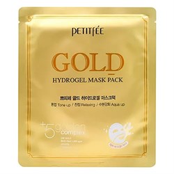 Petitfee Антивозрастная гидрогелевая маска д/лица c золотом Gold Hydrogel Mask Pack - фото 9331
