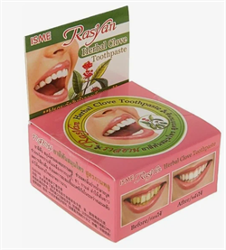 Rasyan Травяная зубная паста с гвоздикой без фтора, Herbal Clove Toothpaste Isme - фото 9710