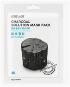 LEBELAGE Тканевая маска для лица с древесным углем Charcoal Solution Mask Pack 25г 6y82RFFCj2kr7UU9TGGsb2