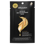 JMSOLUTION Тканевая маска с рисом для глубокого увлажнения, выравнивания тона кожи BE NATURE RICE WHITENING MASK создана и придания ей здорового сияния 8XWr9hHZhLyqJvdRKLRT51