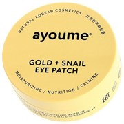 Ayoume Патчи для глаз омолаживающие Gold + Snail eye patch.