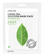LEBELAGE Тканевая маска для лица с экстрактом зеленого чая Green Tea Solution Mask Pack 25г